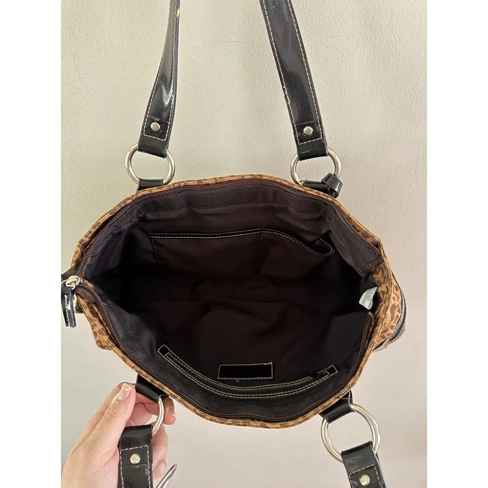 Y2K leopard print shoulder bag